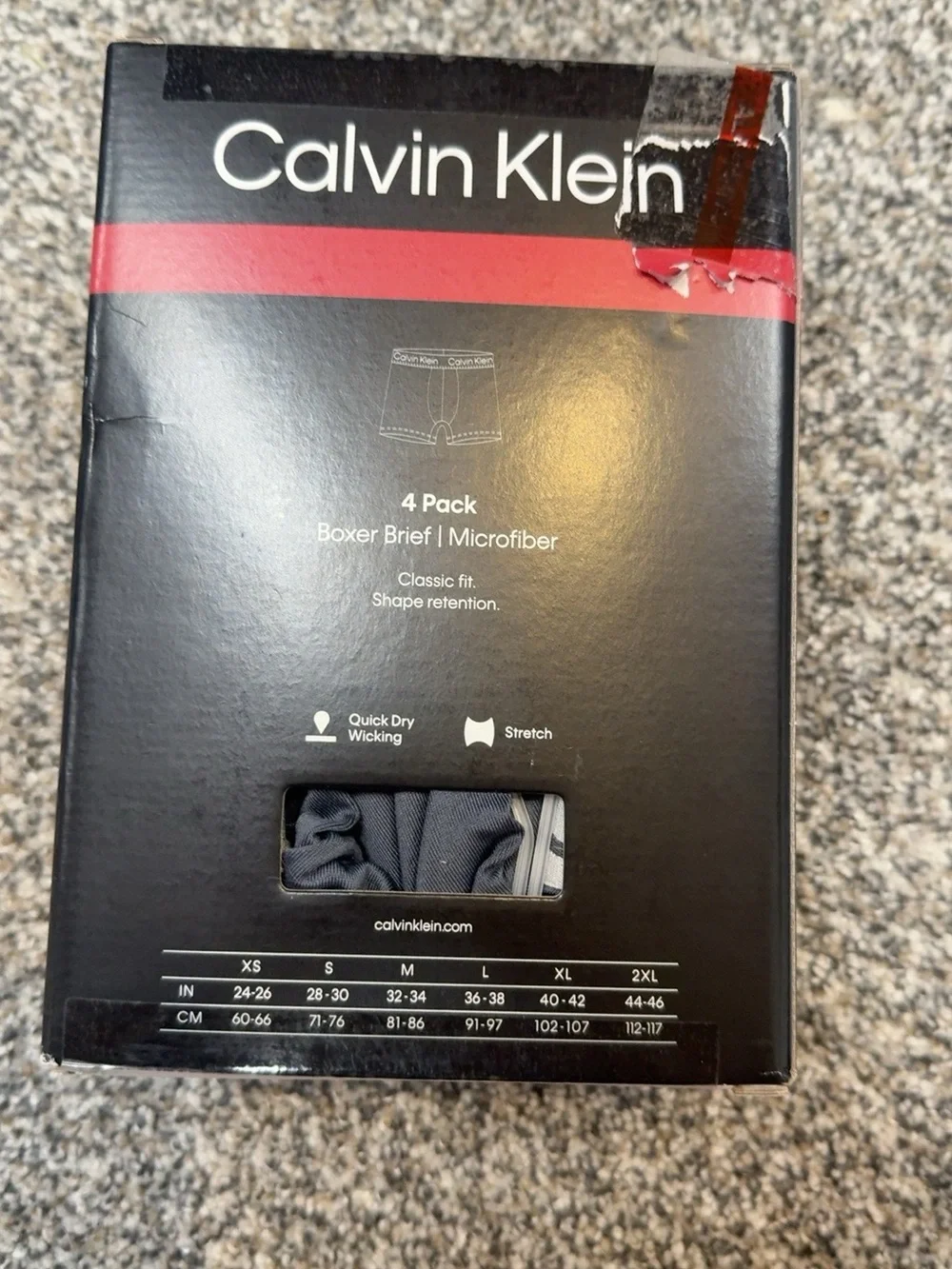 Calvin Klein Men’s Microfiber Boxer Briefs 4 Pack XL NEW